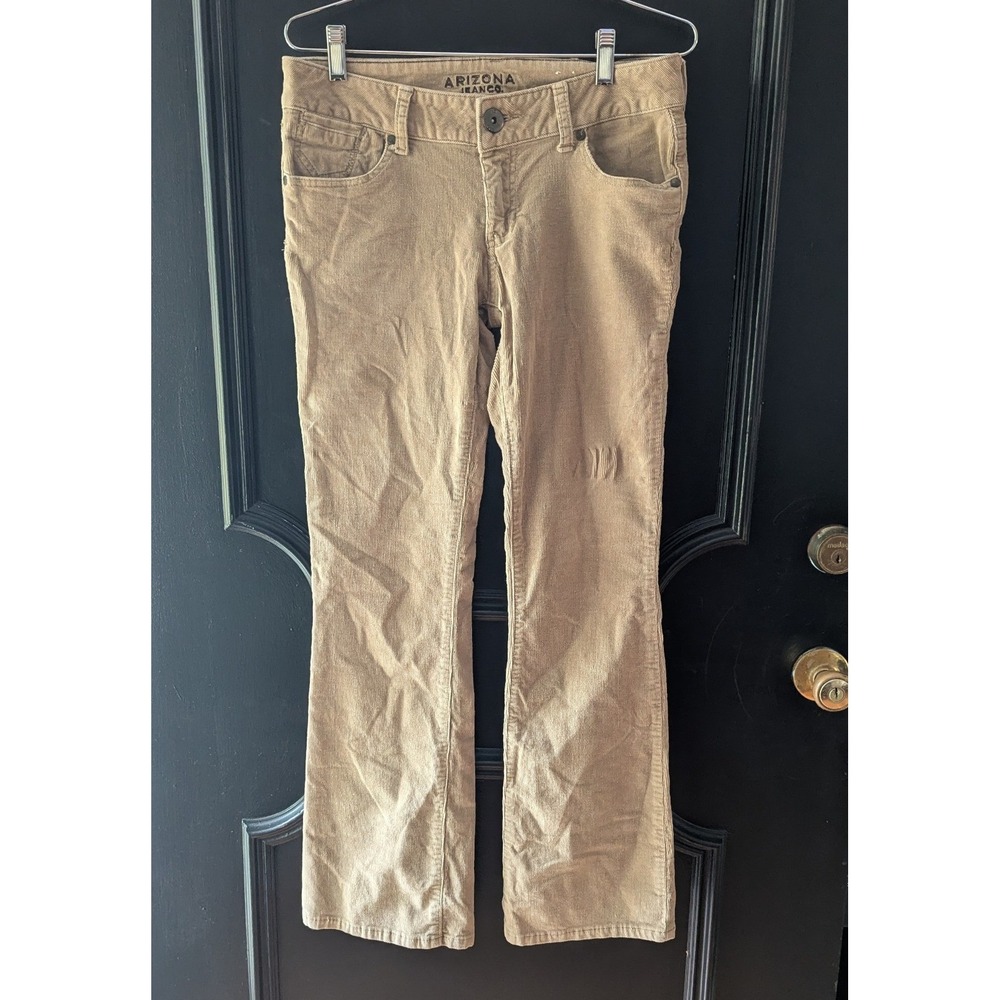 Vtg Arizona Tan Corduroy Pants Low Rise Bootcut Flap Pocket Y2K‎ Sz 5 Western
